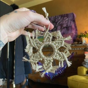 Handmade Macrame Crochet Snowflake Ornaments